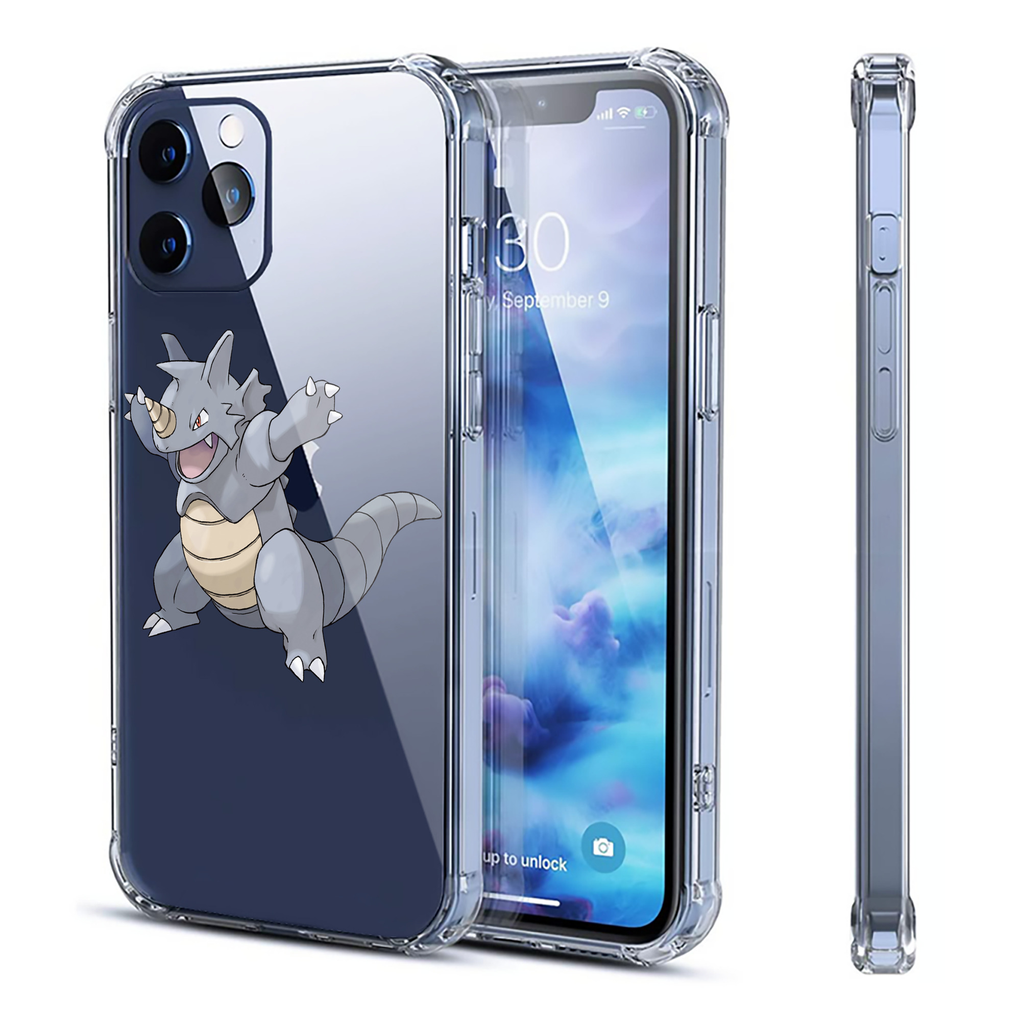（画像用） ポケットモンスター Pokémon 【iPhone 12シリーズ対応】透明スマホケース（クリアソフトケース）